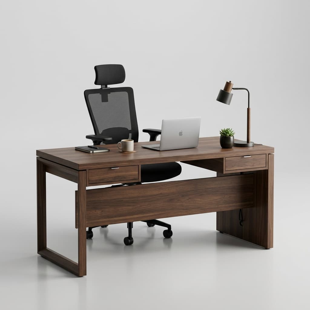 Bureau direction 160 cm + fauteuil
